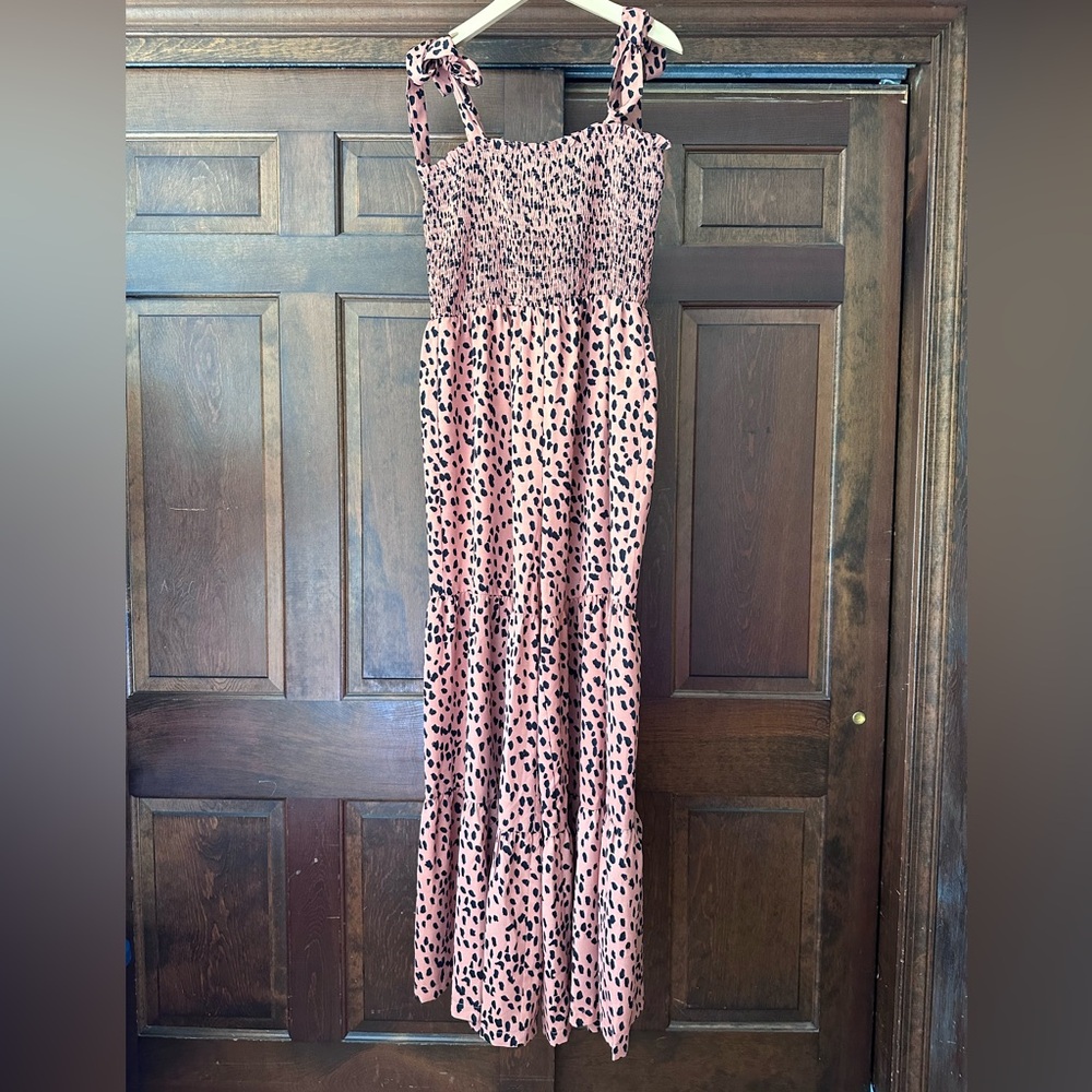 Smocked Wide Leg Jumpsuit
